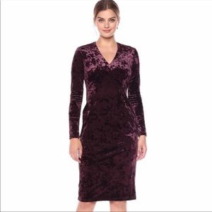 DONATING on 12/10! Maggie London Margot Velvet Midi - Raisin
